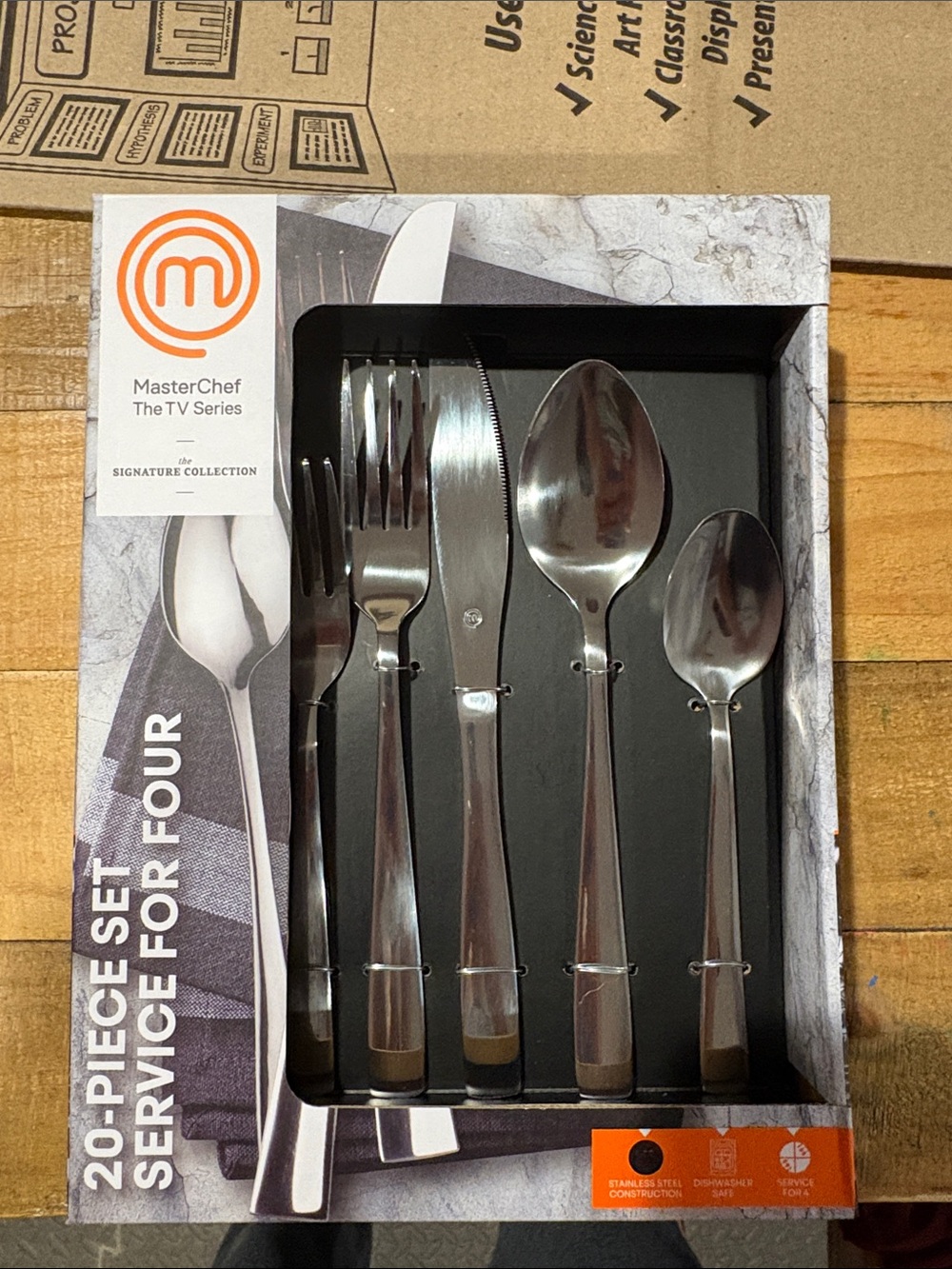 MasterChef 20-Piece Flatware Set in Silver - Service for Four